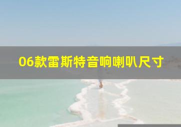 06款雷斯特音响喇叭尺寸