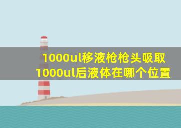 1000ul移液枪枪头吸取1000ul后液体在哪个位置