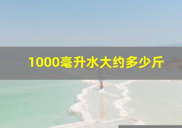 1000毫升水大约多少斤