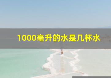 1000毫升的水是几杯水