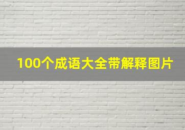 100个成语大全带解释图片