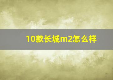 10款长城m2怎么样