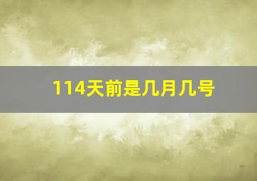 114天前是几月几号