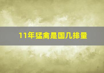 11年猛禽是国几排量