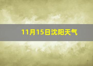 11月15日沈阳天气