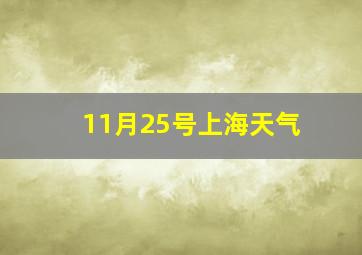 11月25号上海天气