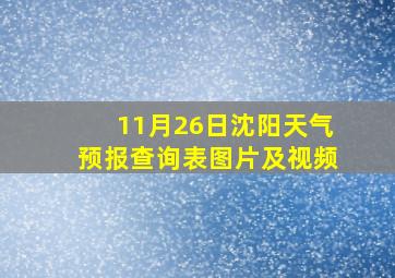 11月26日沈阳天气预报查询表图片及视频