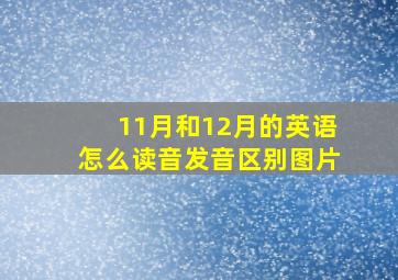 11月和12月的英语怎么读音发音区别图片