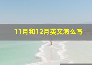 11月和12月英文怎么写