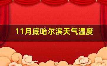 11月底哈尔滨天气温度