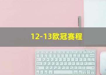 12-13欧冠赛程