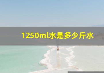 1250ml水是多少斤水