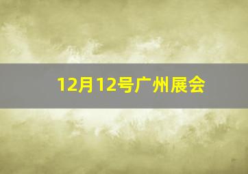 12月12号广州展会