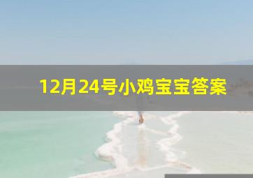 12月24号小鸡宝宝答案