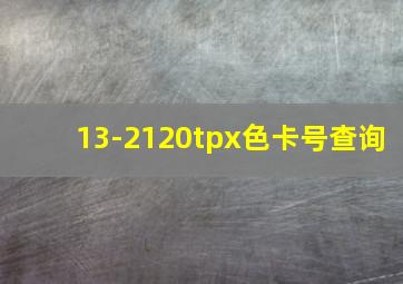 13-2120tpx色卡号查询