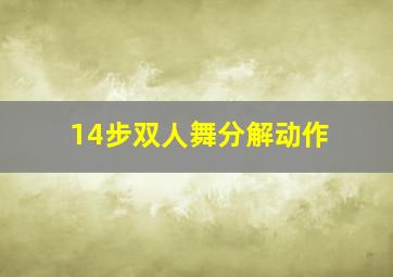 14步双人舞分解动作