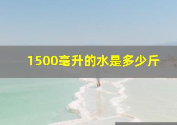 1500毫升的水是多少斤