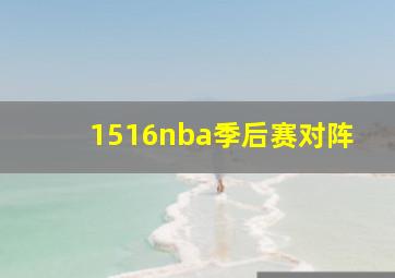 1516nba季后赛对阵