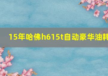 15年哈佛h615t自动豪华油耗