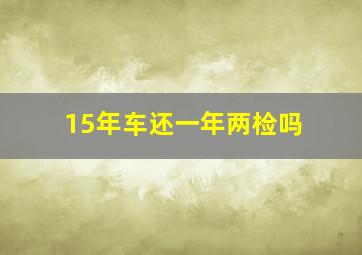 15年车还一年两检吗