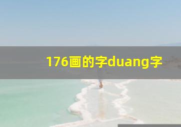 176画的字duang字