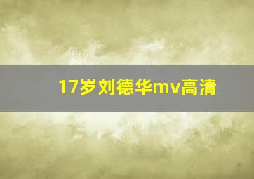 17岁刘德华mv高清