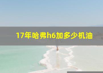 17年哈弗h6加多少机油