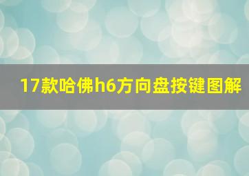 17款哈佛h6方向盘按键图解