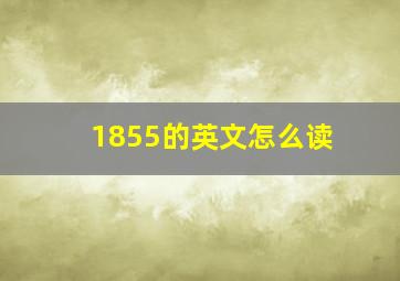 1855的英文怎么读