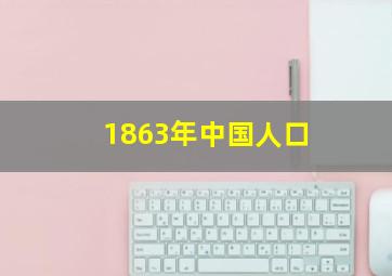 1863年中国人口