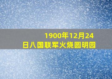 1900年12月24日八国联军火烧圆明园