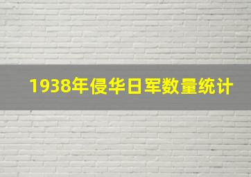 1938年侵华日军数量统计