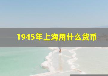 1945年上海用什么货币