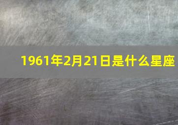 1961年2月21日是什么星座