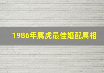 1986年属虎最佳婚配属相