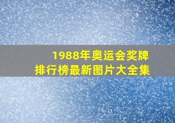 1988年奥运会奖牌排行榜最新图片大全集