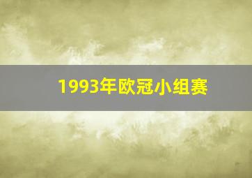 1993年欧冠小组赛