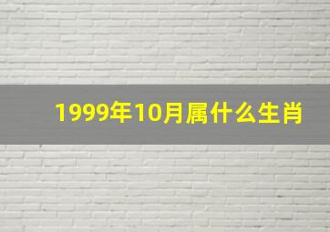 1999年10月属什么生肖