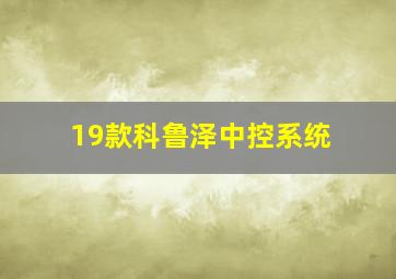 19款科鲁泽中控系统