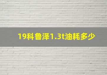 19科鲁泽1.3t油耗多少