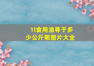 1l食用油等于多少公斤呢图片大全