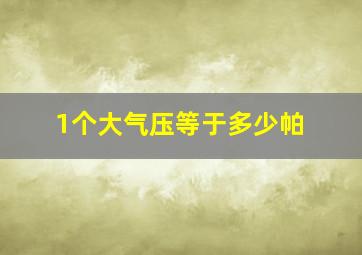 1个大气压等于多少帕