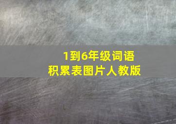 1到6年级词语积累表图片人教版