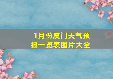 1月份厦门天气预报一览表图片大全