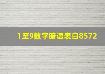 1至9数字暗语表白8572