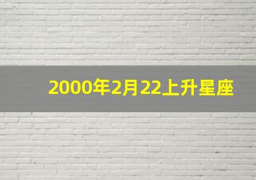 2000年2月22上升星座