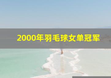 2000年羽毛球女单冠军