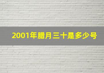 2001年腊月三十是多少号