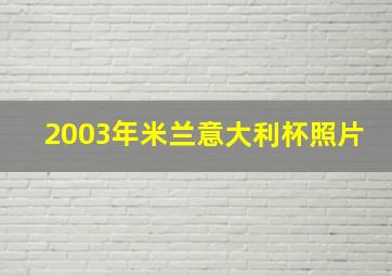 2003年米兰意大利杯照片