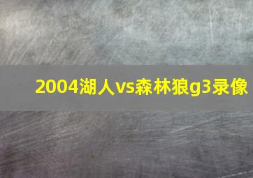 2004湖人vs森林狼g3录像